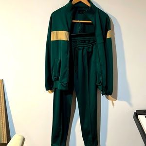 Maiden noir green and tan tracksuit